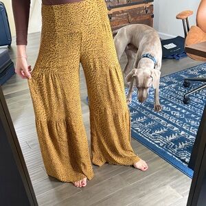 Wife leg animal print pants